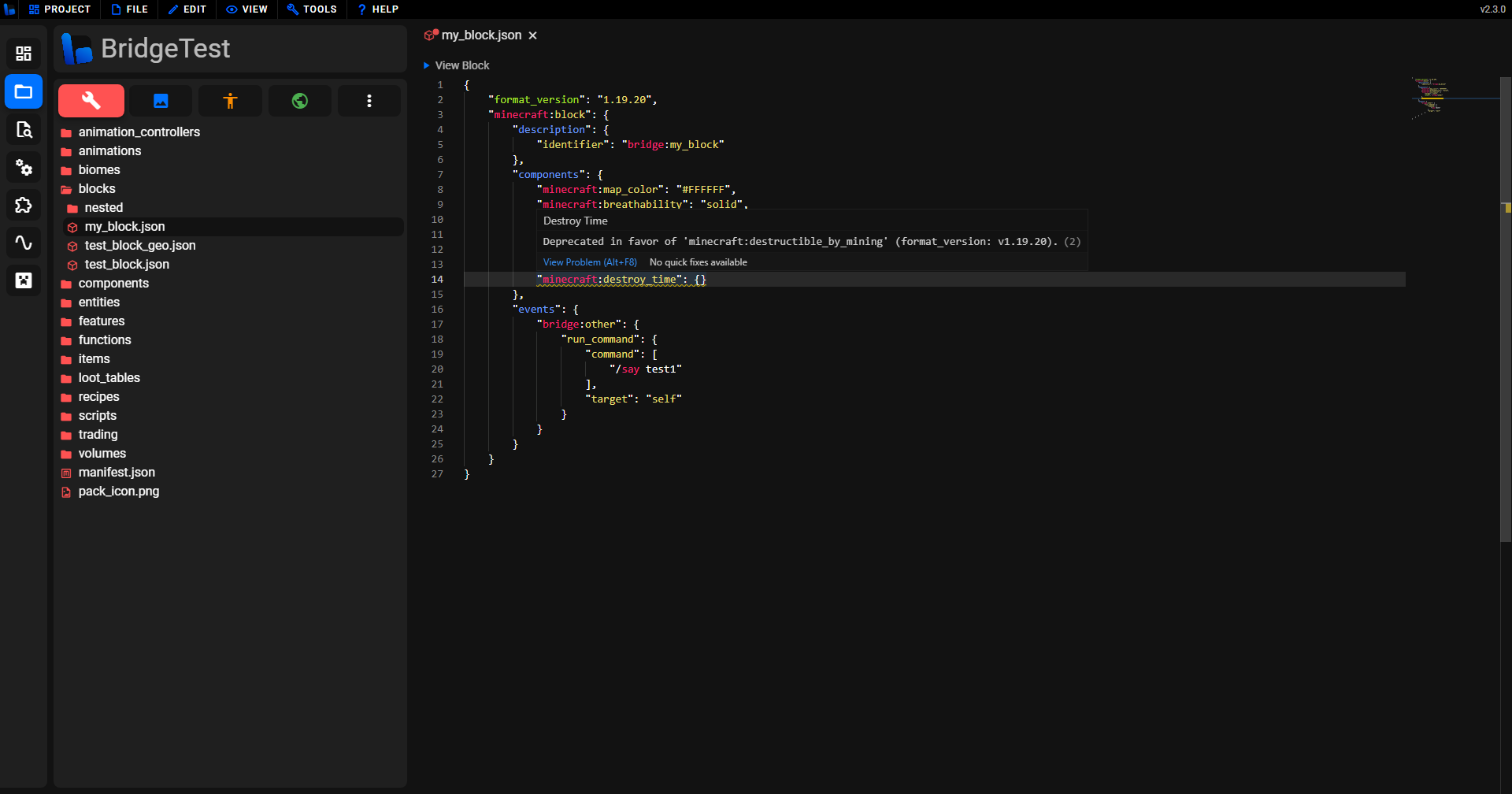 screenshot showing advanced file validation